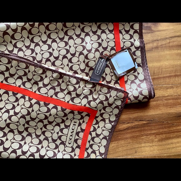 NWT Coach Silk CC Scarf - Picture 5 of 6